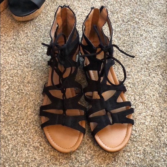 dsw lace up flats